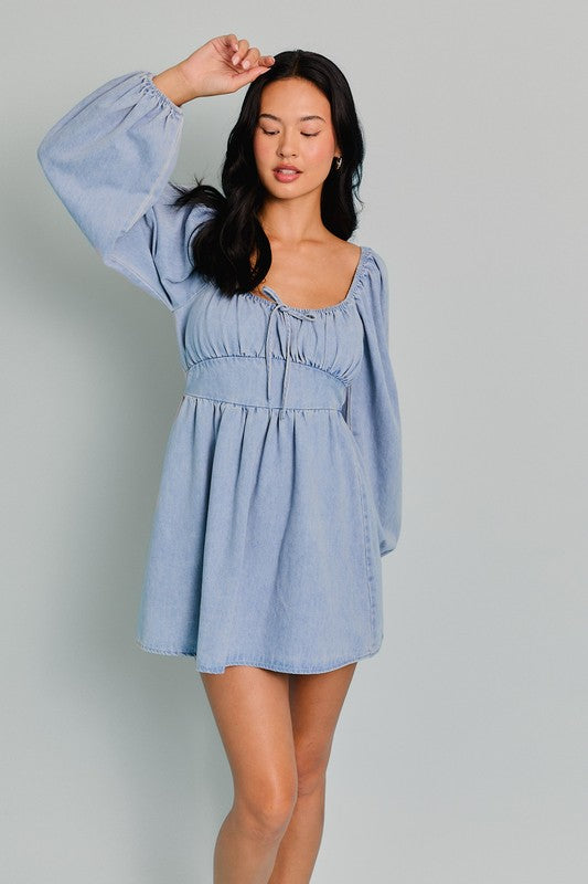 DENIM MINI DRESS