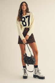 Varsity ‘87’ Knit in Ivory
