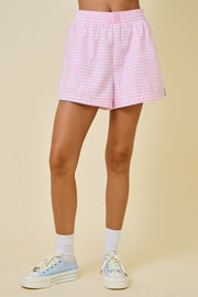 Pink Gingham Shorts