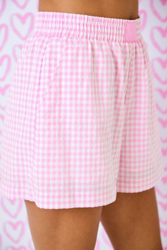Pink Gingham Shorts – Latch Boutique