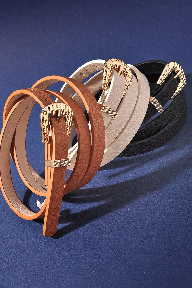 Textured Buckle Belt