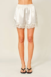 Satin Lace Shorts