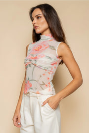 Blush Bloom Mesh Top