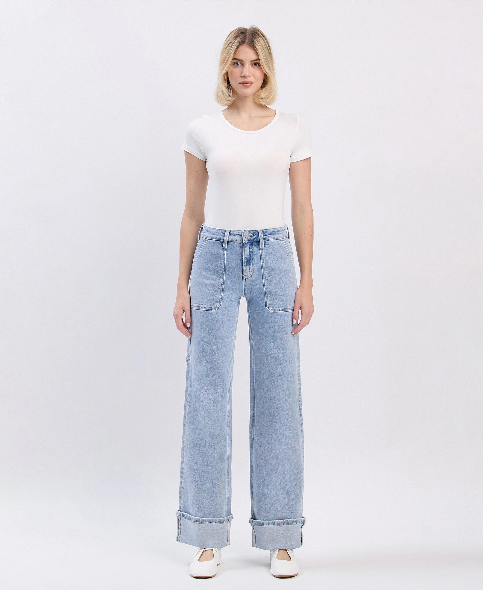 Serenity Cuff High Rise Denim