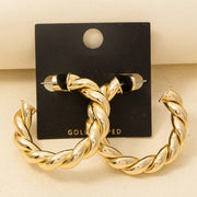 Gold Dipped Twist Hoop Earring