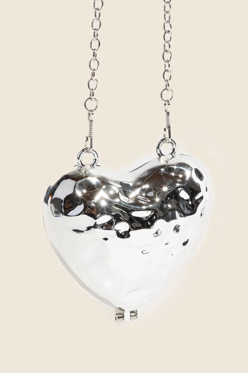 Heart Chain Purse - SILVER