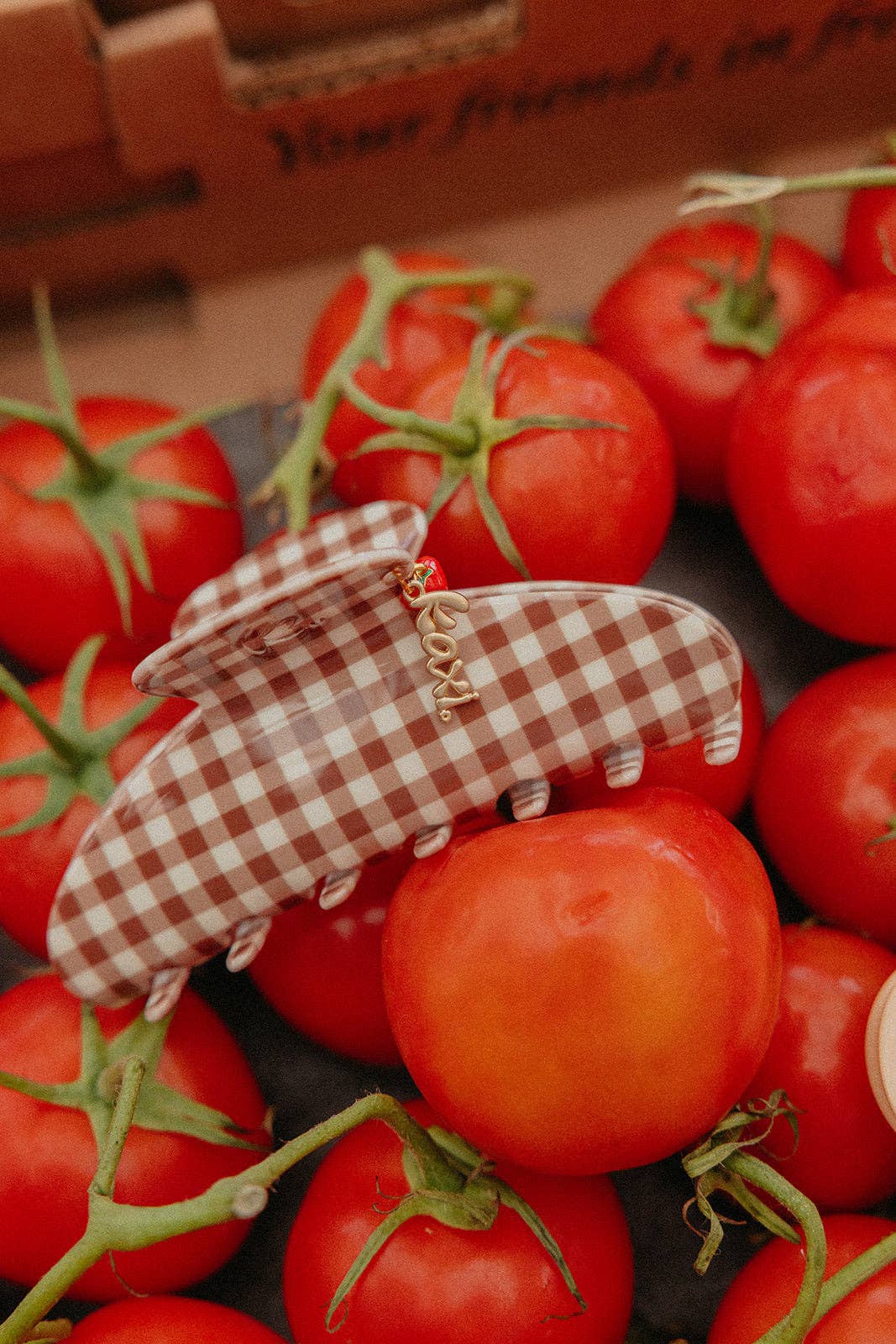 Brown Gingham Charmed Claw Clip