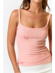 BLUSH BOW CAMI