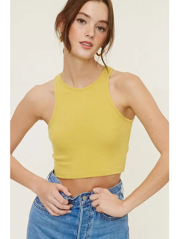 MUSTARD CROP TOP