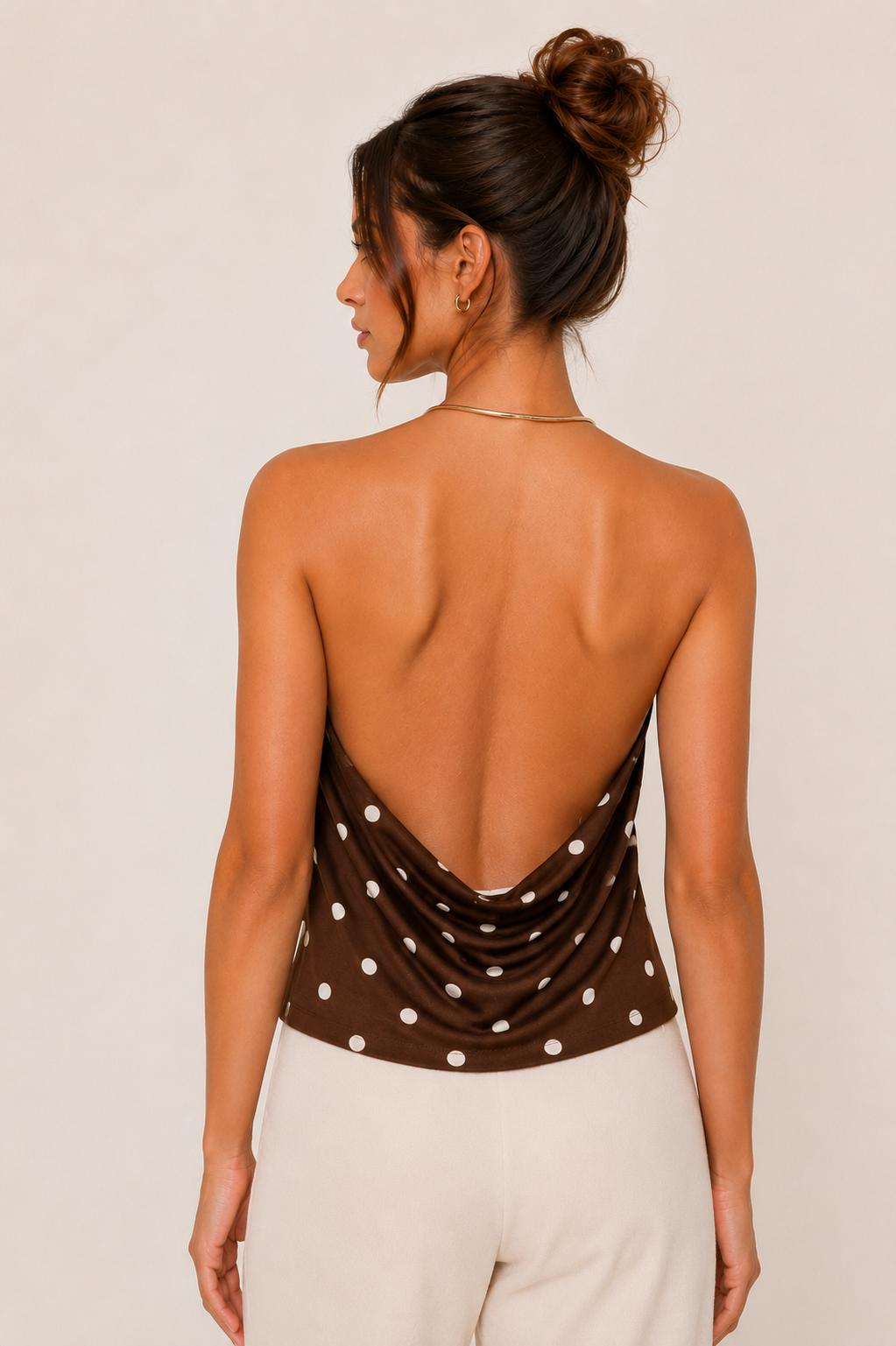 Colette Polka Dot Halter Top