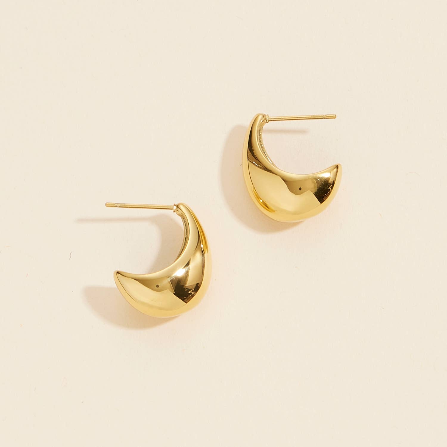 Golden Dewdrop Huggie Earrings