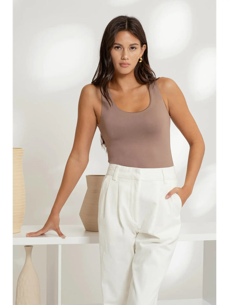 DEEP TAUPE DOUBLE LINED CAMI