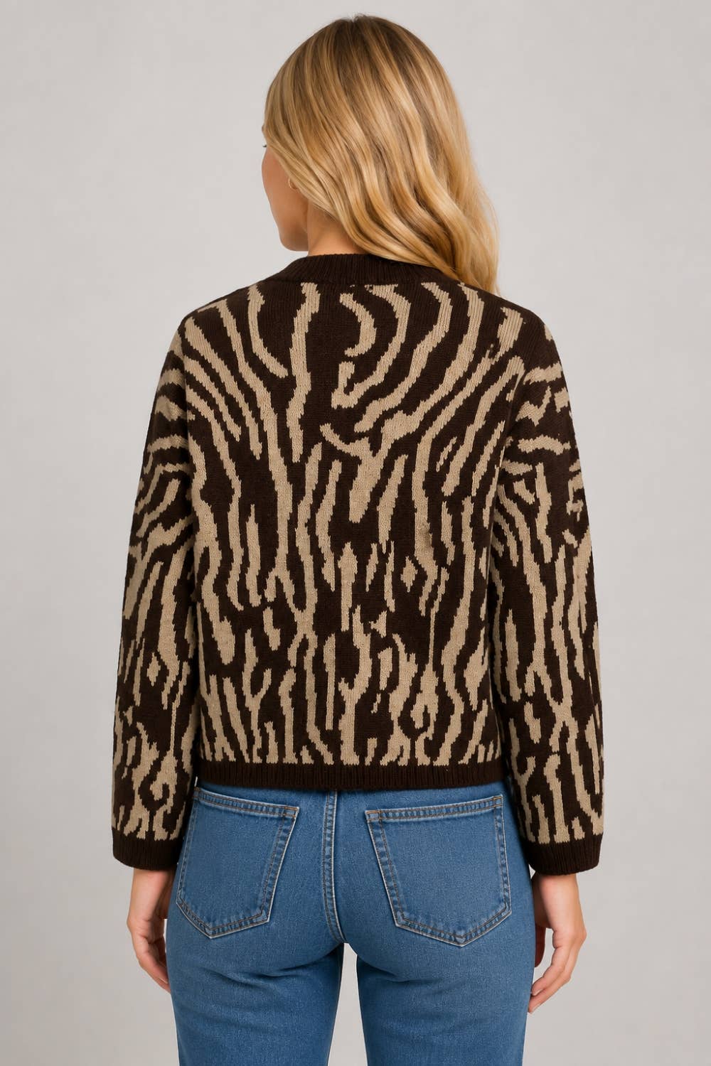 Brown Zebra Cardigan