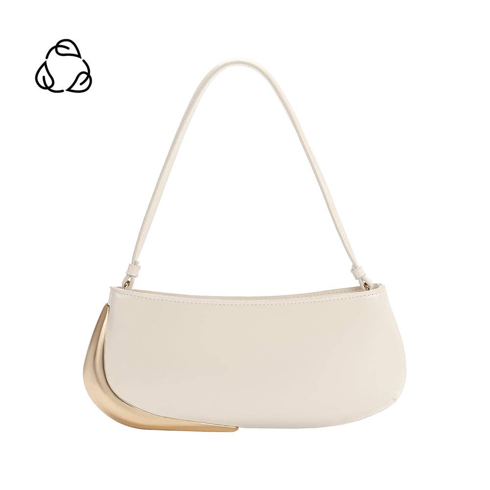 Sade Ivory Recycled Vegan Leather Shoulder Bag