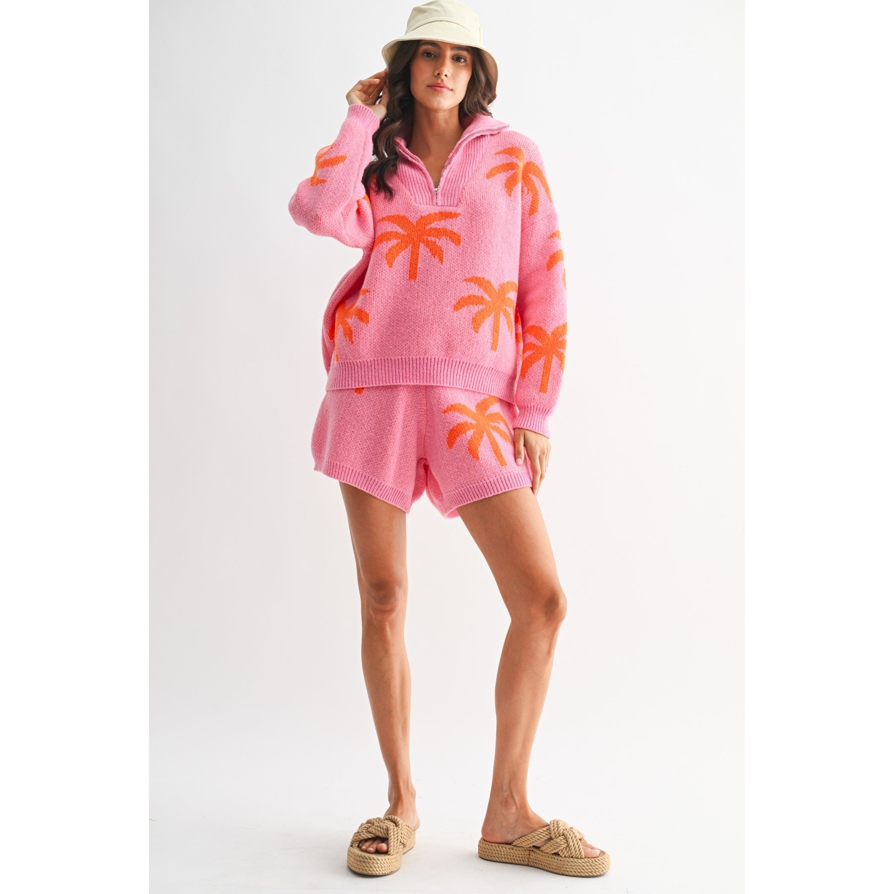 Sunset Palms Knit Set
