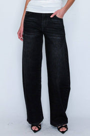 Emerson Wide Leg Jeans-Black