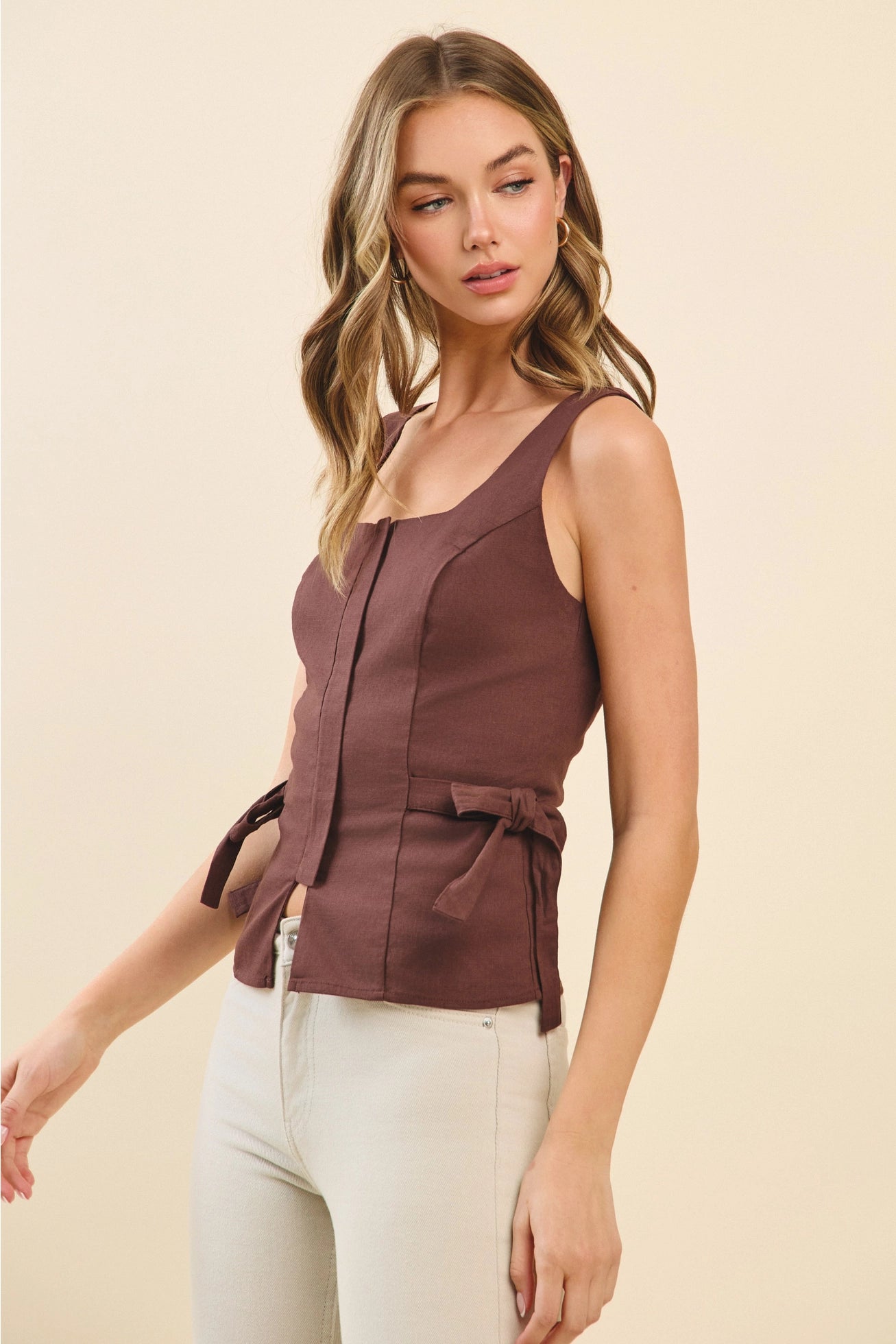 The Mila Contour Tie-Top
