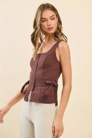 The Mila Contour Tie-Top