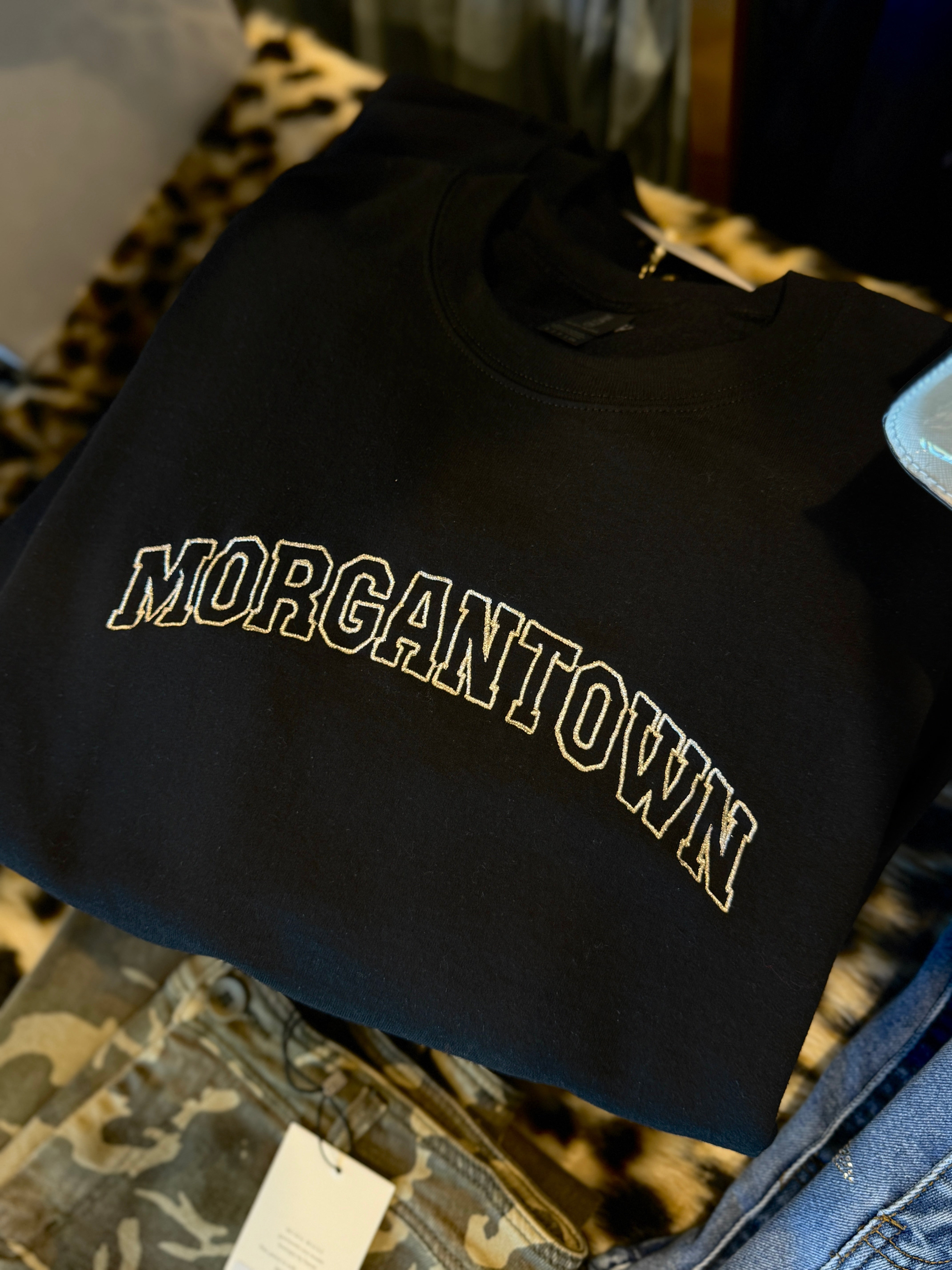 Morgantown Metallic Crewneck 🖤