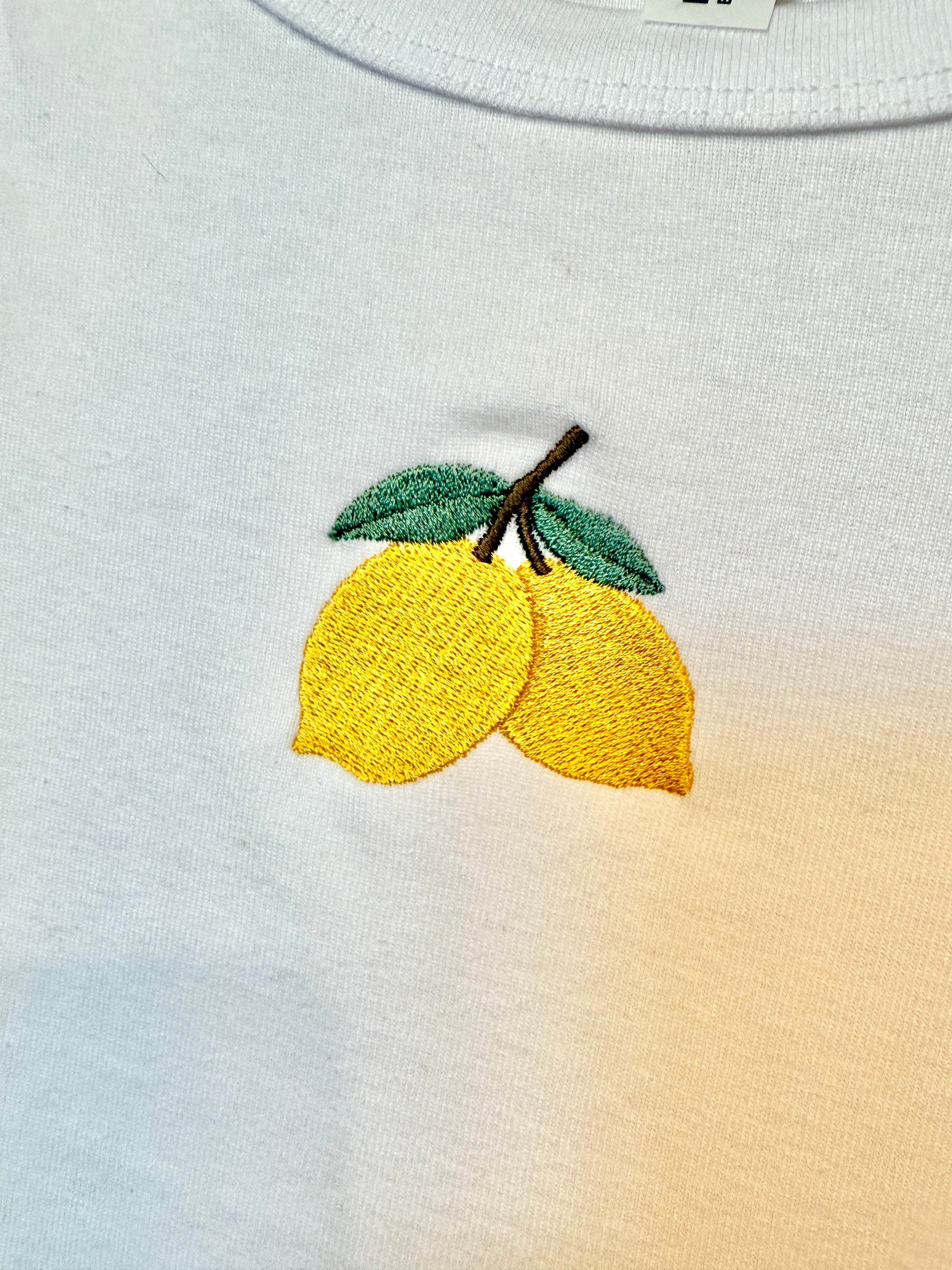 Embroidered Lemon Tank Top