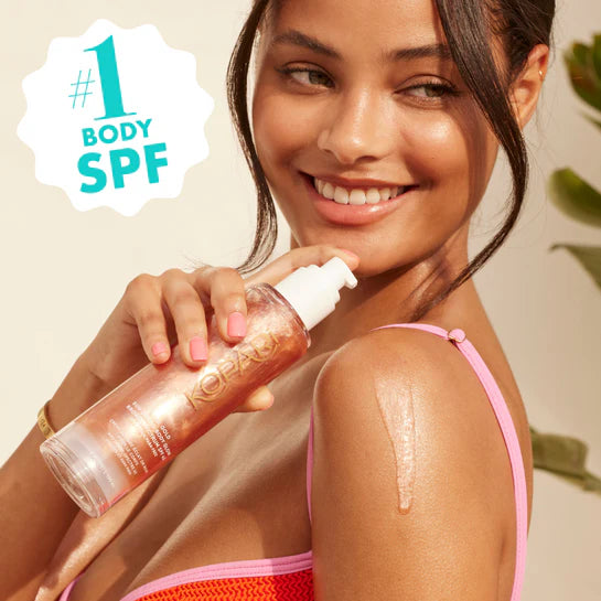 Rose Gold Sun Shield Body Glow Sunscreen SPF 45 by KOPARI