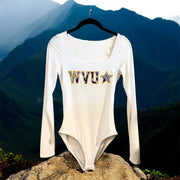 WVU Navy Bandana Print Bodysuit