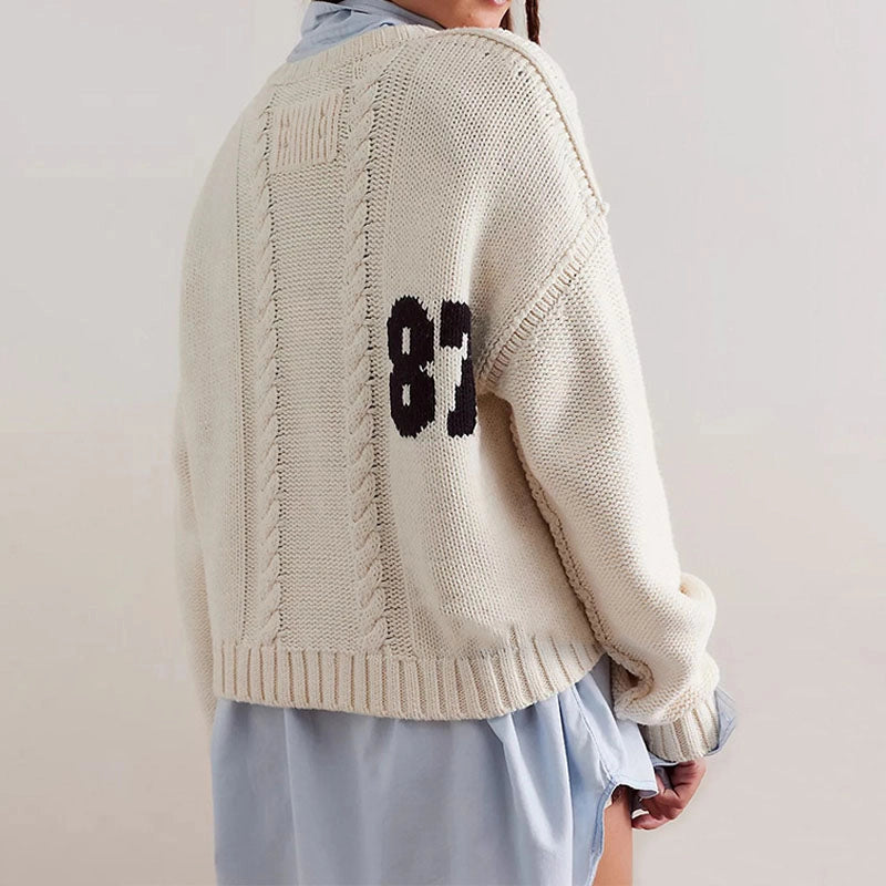 Varsity ‘87’ Knit in Ivory