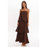 The Muse Tiered Maxi - Brown