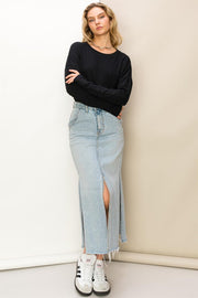 LOUNGING AROUND TOP: BLACK