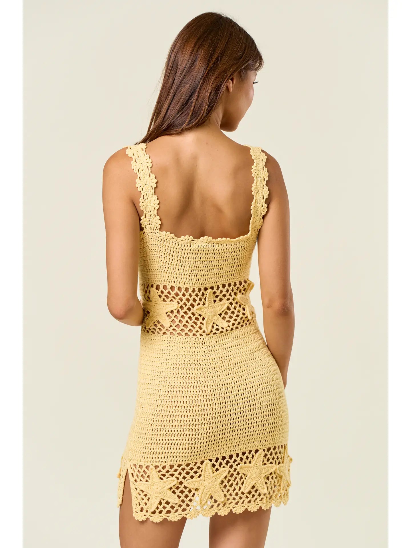 Starfish Crochet Mini Dress Large Starfish Crochet Mini Dress Large