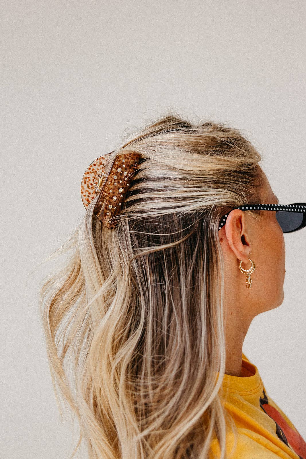 Glitter Spotted Cheetah Midi Claw