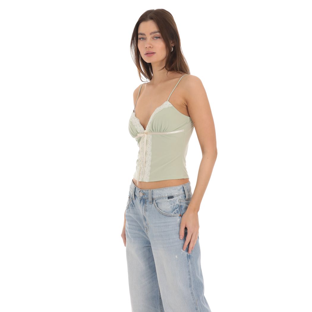 Sage Bow Babe Top