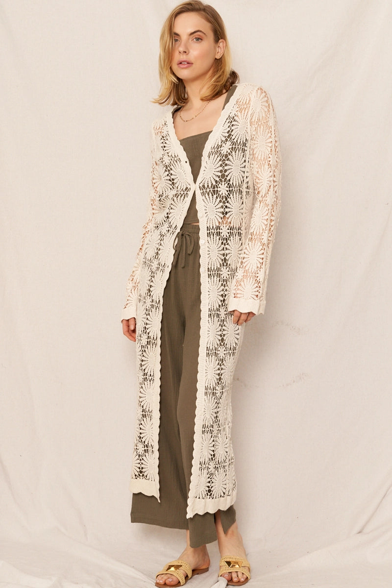 Harvest Bloom Maxi Cardigan