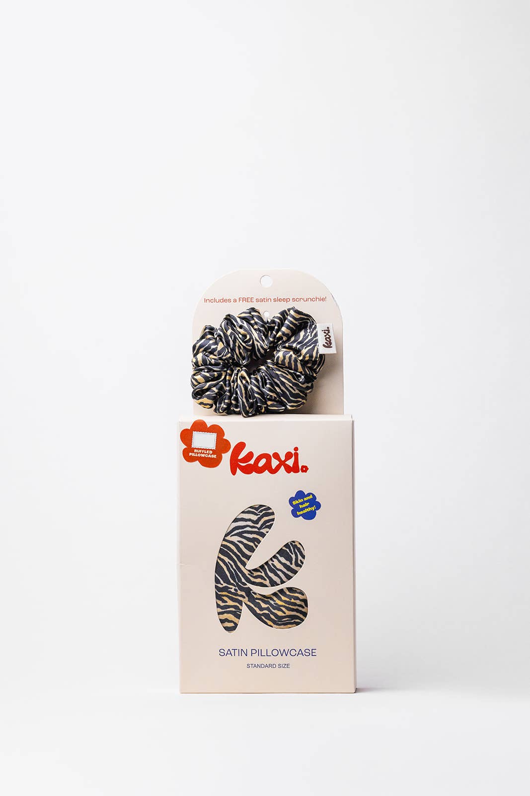 KAXI Pillowcase + Scrunchie Bundle : ZEBRA WITH RUFFLES