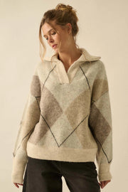 Harvest Hearth Argyle Sweater
