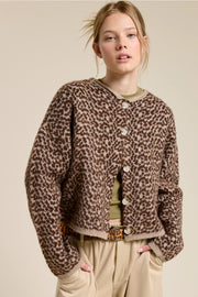 Savannah Chic Cheetah Print Knit Cardigan
