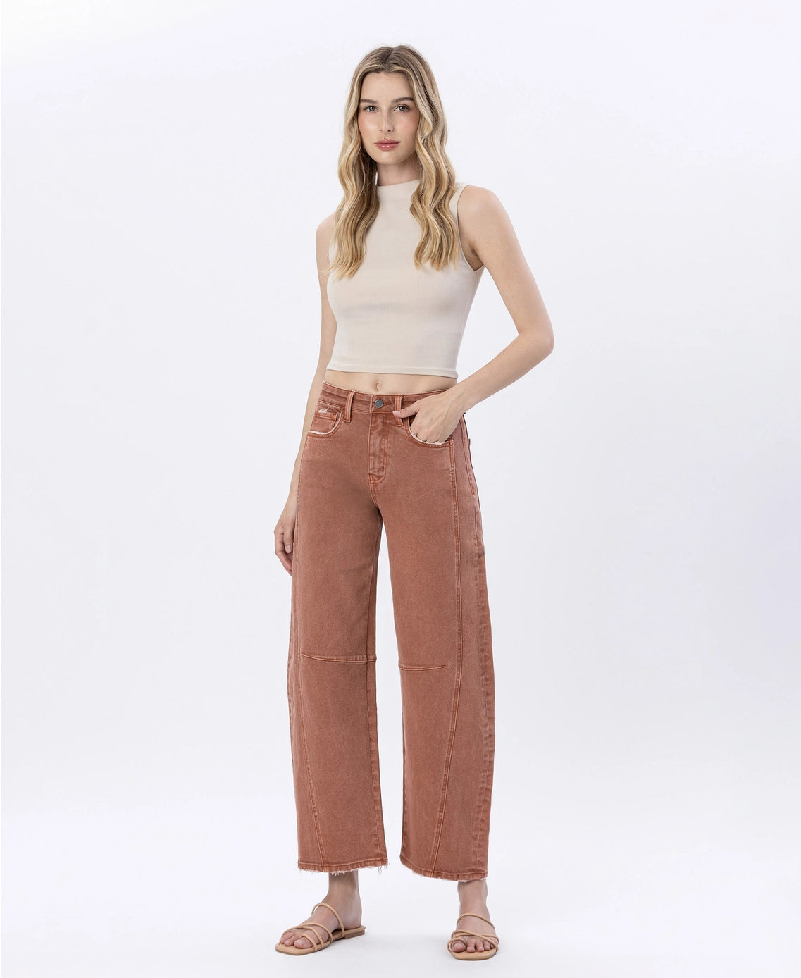 Autumn Ember Barrel Jeans