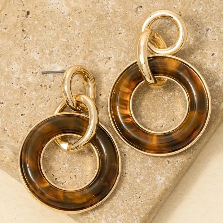 Golden Tortoise Hoops