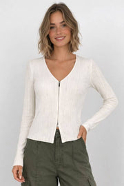 Verona Zip-Front Cardigan