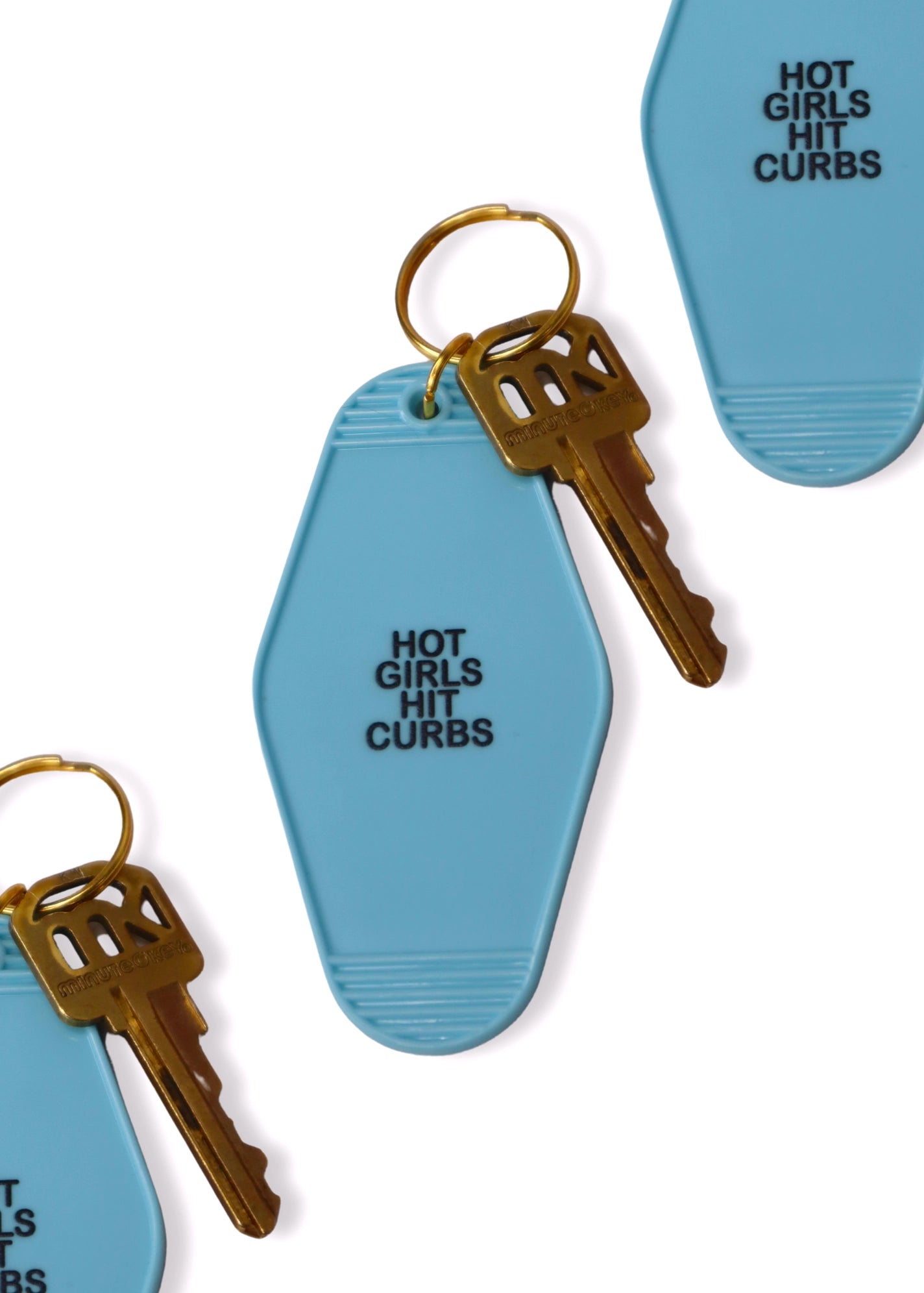 Hot Girls Hit Curbs Keychain