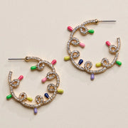 Holiday Glow Hoop Earrings