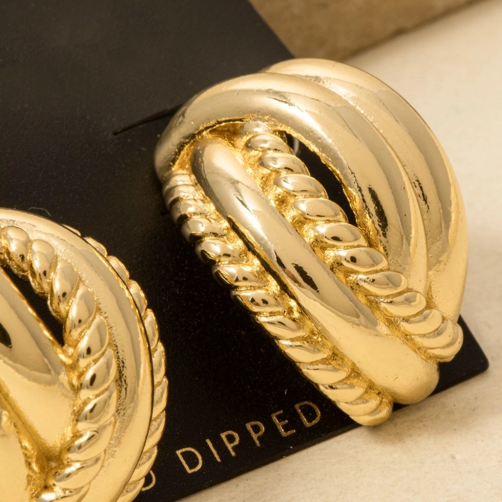 Golden Aura Mixed Layered Hoop Earrings