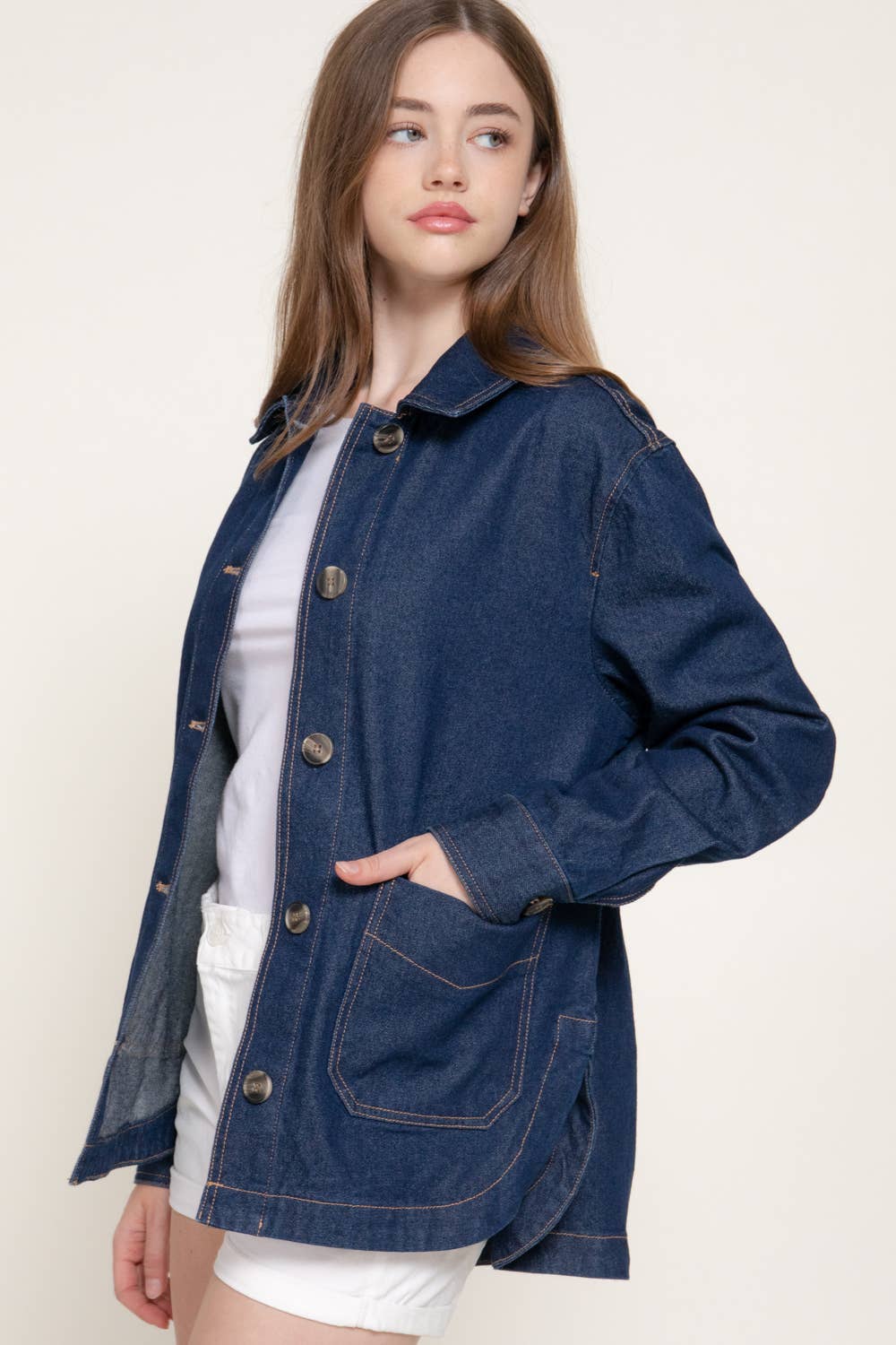 Vera Dark Denim Shacket