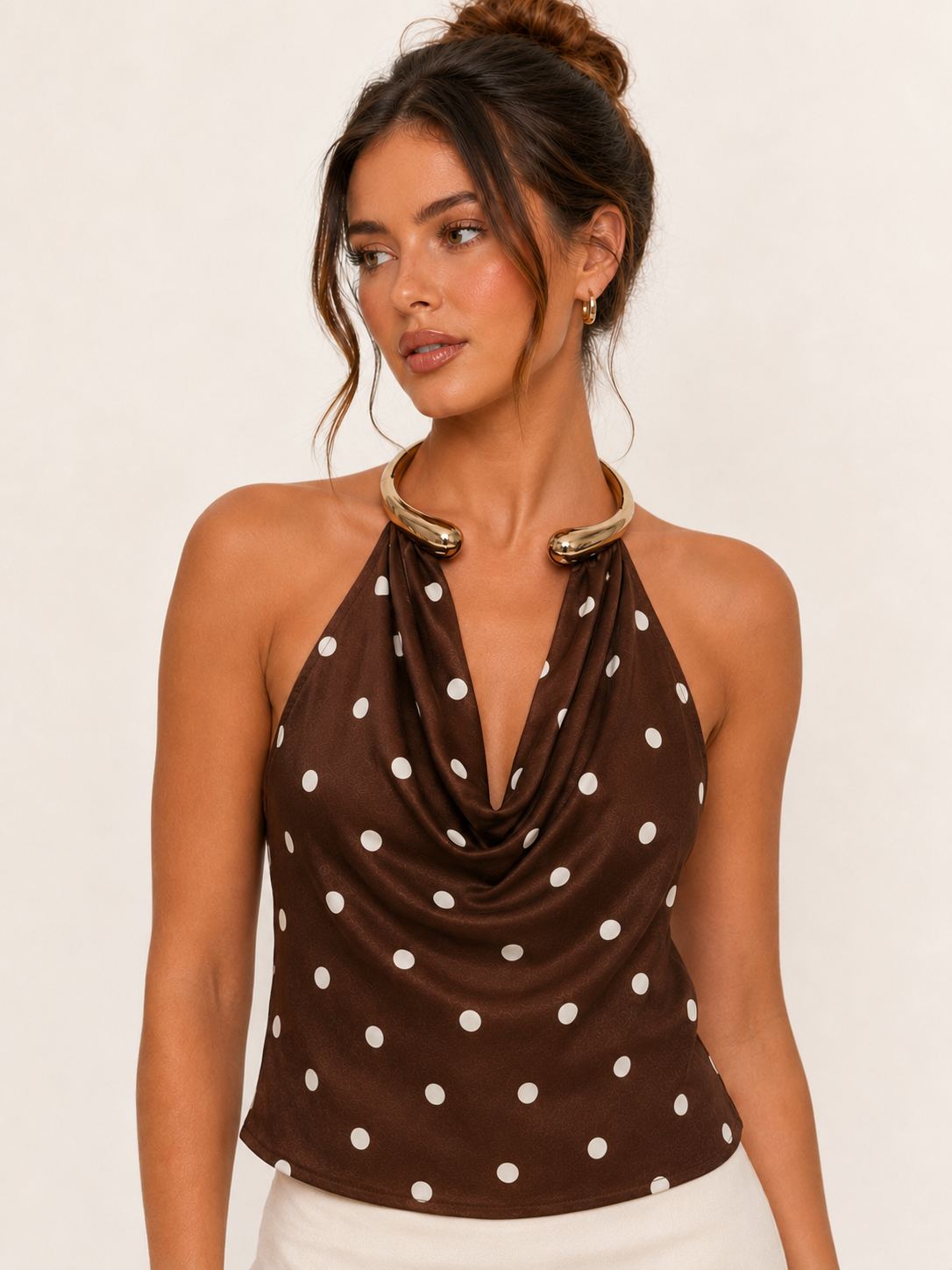 Colette Polka Dot Halter Top