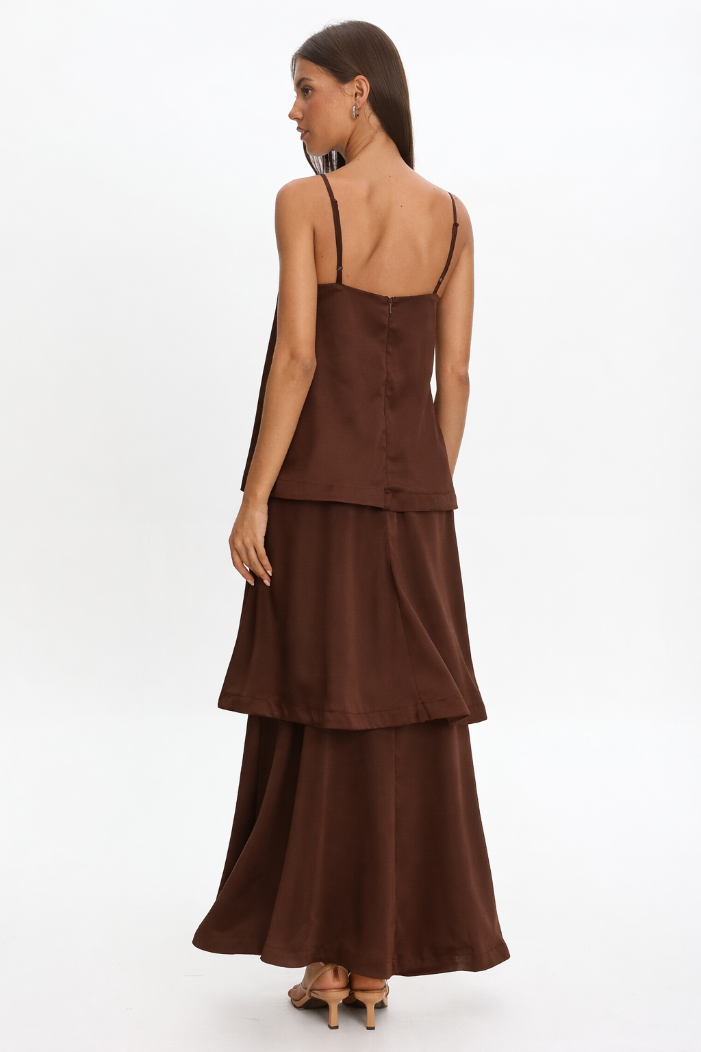 The Muse Tiered Maxi - Brown