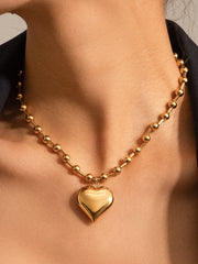 18K GP Lila Heart Statement Necklace