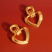 Amara Interlock Heart Hoop Earrings