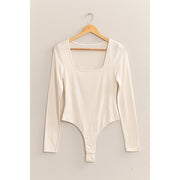 Ivory Elegance Square Neck Bodysuit