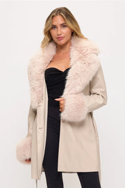 Alpine Luxe Faux Leather Fur Coat