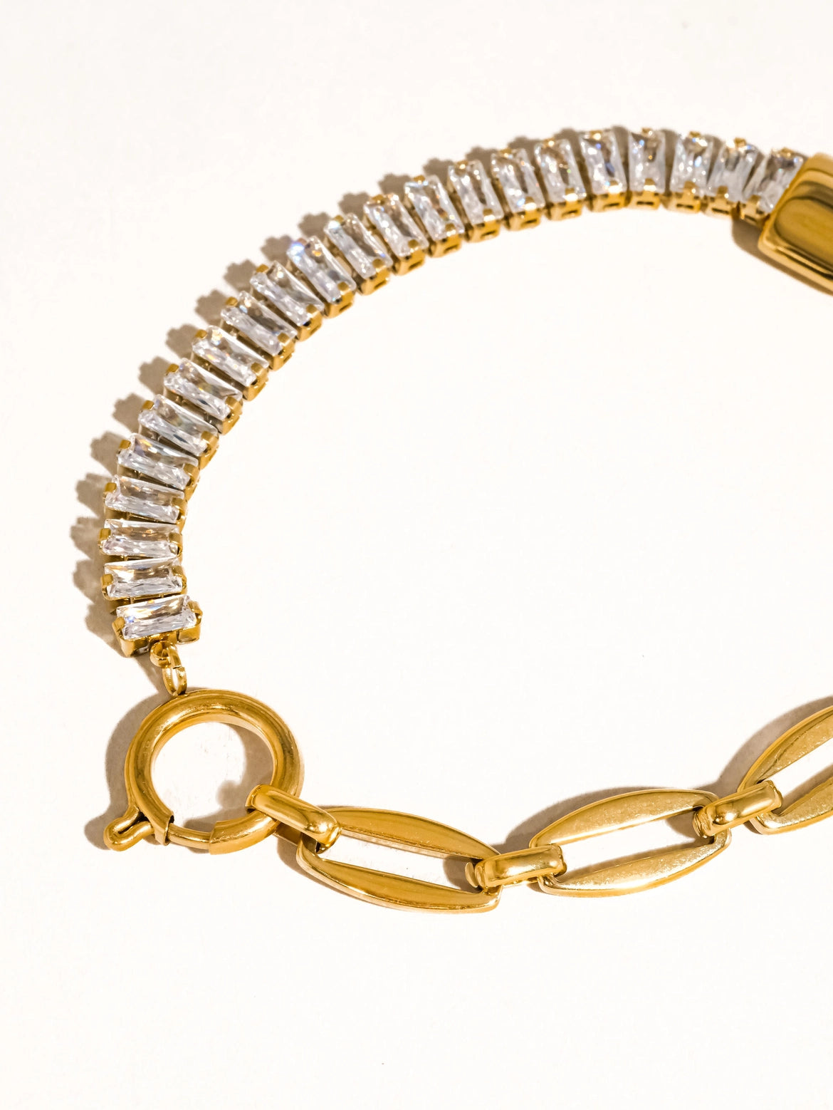 Nova Lock Rhinestone Chain Bracelet